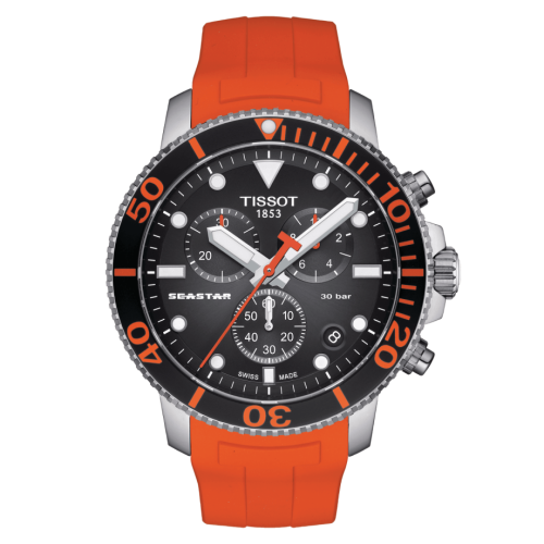 Tissot Seastar 1000 Chronograph Quartz 45.5 Stainless Steel / Black / Rubber